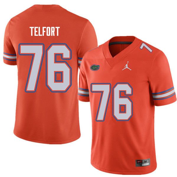 Jordan Brand Men #76 Kadeem Telfort Florida Gators College Football Jerseys Sale-Orange